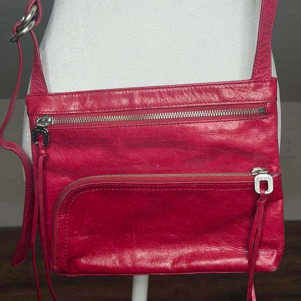 Hobo The Original Cassie Red Leather Crossbody Bag – Distressed Boho Y2K